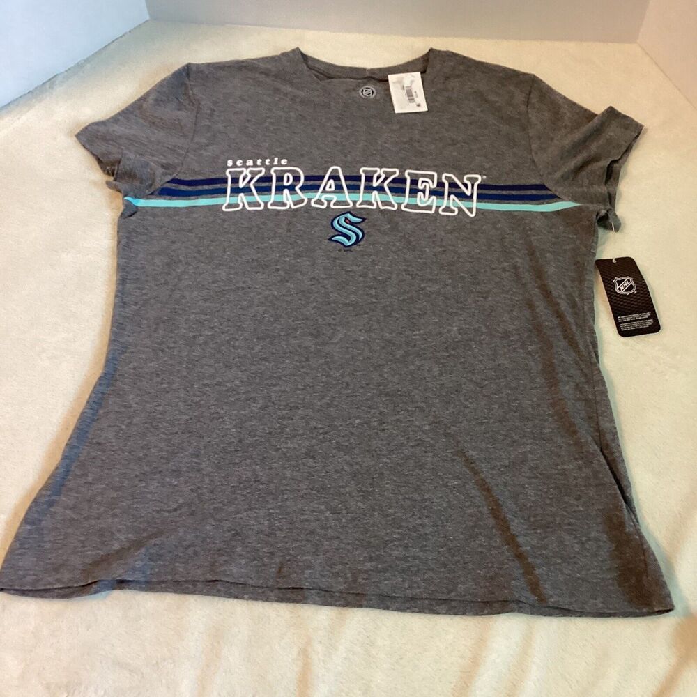 NWT Seattle Kraken Primary Logo T-Shirt Women’s Large 12-14 NHL Hockey